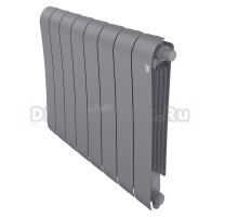 Радиатор биметаллический Royal Thermo Infinity 500 VR80 8 секций, нижнее подключение, silver satin
