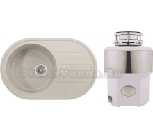 Комплект Мойка Kaiser KGM-7750-S песочная + Измельчитель Status Premium 350