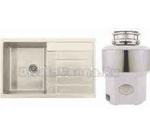 Комплект Мойка Kaiser KGM-7850-S песочная + Измельчитель Status Premium 350