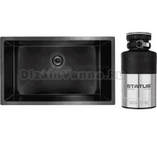 Комплект Мойка Kaiser KSM-7445 графит + Измельчитель Status ECO 75