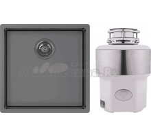 Комплект Мойка Kantera Cayman CAR410 BP(K) black pearl + Измельчитель Status Premium 350