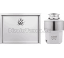 Комплект Мойка Kantera Cube CRR540 MB mikrobrush + Измельчитель Status Premium 350