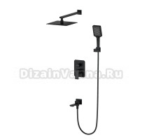 Душевой комплект Wonzon & Woghand WW-88939011-MB С ВНУТРЕННЕЙ ЧАСТЬЮ, матовый черный