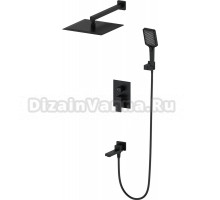 Душевой комплект Wonzon & Woghand WW-88939016-MB С ВНУТРЕННЕЙ ЧАСТЬЮ, матовый черный