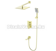 Душевой комплект Wonzon & Woghand WW-88939016-BG С ВНУТРЕННЕЙ ЧАСТЬЮ, брашированное золото