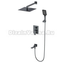 Душевой комплект Wonzon & Woghand WW-88939016-BGM С ВНУТРЕННЕЙ ЧАСТЬЮ, темный графит