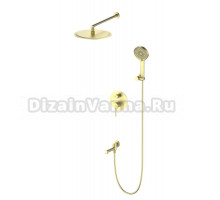 Душевой комплект Wonzon & Woghand WW-88939017-BG С ВНУТРЕННЕЙ ЧАСТЬЮ, брашированное золото