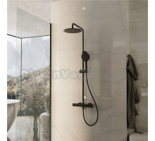 Душевая стойка Vincea Rondo VSFS-1R0MB без излива, черный матовый