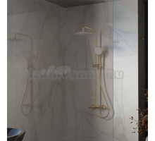 Душевая стойка Vincea Rondo VSFS-1R1BG с изливом, брашированное золото