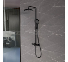 Душевая стойка Vincea Rim VSFS-2RM1MB с изливом, черный матовый