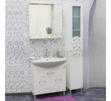 Мебель для ванной Sanflor Палермо 65, напольная, белая глянцевая