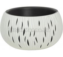 Горшок для цветов Prosperplast Sandy bowl DSK370-S449 white, 9 л
