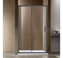 Душевая дверь в нишу Vincea Garda VDS-1G120CLGM 120 см, профиль вороненая сталь, стекло прозрачное