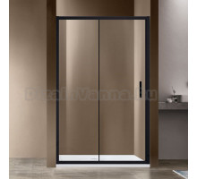 Душевая дверь в нишу Vincea Garda VDS-1G150CLB 150 см, профиль черный, стекло прозрачное