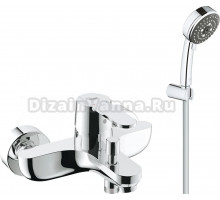 Смеситель для ванны с душем Grohe Get 32887000, с душевым гарнитуром Grohe Vitalio Comfort 26176000 хром