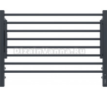 Полотенцесушитель электрический Terminus Горизонт П8 800x600, с полкой, черный муар