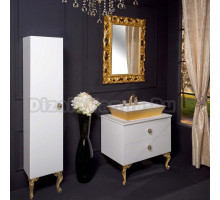 Мебель для ванной Armadi Art NeoArt 80 белая с ручкой Flora золото, с ножками