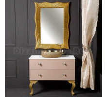 Мебель для ванной Armadi Art NeoArt 100 капучино с ручками Flora золото, с ножками