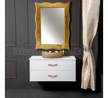 Мебель для ванной Armadi Art NeoArt 100 белая с ручками Wave золото