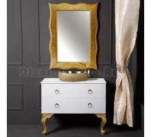 Мебель для ванной Armadi Art NeoArt 100 белая с ручками Moon золото, с ножками
