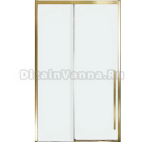 Дверь для душевого уголка Veconi Premium Trento PTD-30G 120 см, профиль брашированное золото, стекло прозрачное