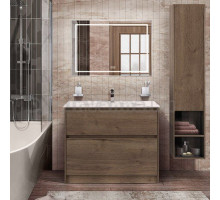 Мебель для ванной BelBagno Kraft 100 напольная, rovere tabacco, раковина BB1010/465-LV-VTR-BO