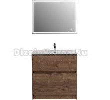 Мебель для ванной BelBagno Kraft 80 напольная, rovere tabacco, раковина BB800ETL
