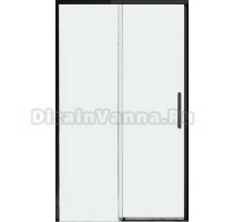 Дверь для душевого уголка Veconi Premium Trento PTD-40B 120 см, профиль черный матовый, стекло прозрачное