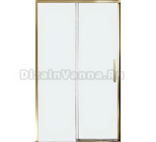 Дверь для душевого уголка Veconi Premium Trento PTD-40G 120 см, профиль брашированное золото, стекло прозрачное