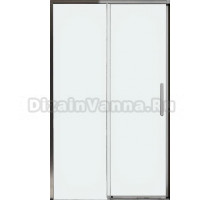 Дверь для душевого уголка Veconi Premium Trento PTD-40GR 140 см, профиль брашированный графит, стекло прозрачное