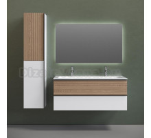 Мебель для ванной Sancos Delta 120 дуб светлый, белый, раковина CN7016