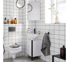 Мебель для ванной Aqwella Porto 45 угловая, белая, фурнитура черная