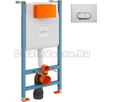 Система инсталляции для унитазов VitrA V-Fix Core 732-5800-01 с кнопкой смыва 740-0940 сталь