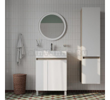 Мебель для ванной IDDIS Zodiac 60, напольная, с дверцами, белая, ясень-шимо