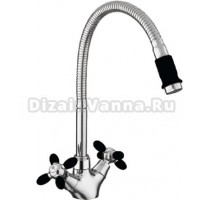 Смеситель для кухни Fashun A43127-7 хром, черный