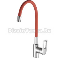 Смеситель для кухни Fashun A4253+B06 хром, красный