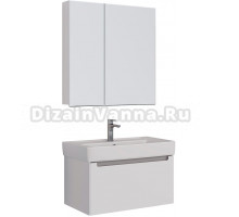 Мебель для ванной Lemark Buno mini 80 белая глянцевая, 1 ящик