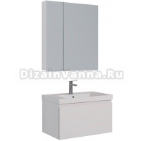 Мебель для ванной Lemark Veon mini 70 белая глянцевая, 1 ящик