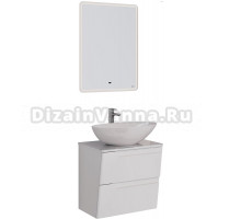 Мебель для ванной Lemark Miano 60, белая глянцевая, раковина Триумф