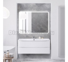 Мебель для ванной BelBagno Acqua 120 подвесная, bianco lucido, белая глянцевая раковина