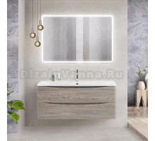 Мебель для ванной BelBagno Acqua 120 подвесная, pino scania, белая глянцевая раковина