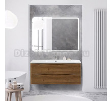 Мебель для ванной BelBagno Acqua 120 подвесная, rovere rustico, белая глянцевая раковина