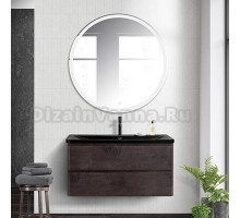 Мебель для ванной BelBagno Albano 120 подвесная, rovere nature grigio, черная матовая раковина