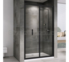 Душевая дверь в нишу Abber Sonnenstrand AG07120B 120 см, профиль черный, стекло прозрачное