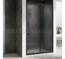 Душевая дверь в нишу Abber Schwarzer Diamant AG30100BMH 100 см, профиль черный, стекло матовое