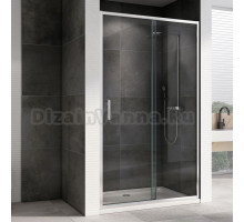 Душевая дверь в нишу Abber Schwarzer Diamant AG301005 100 см, профиль хром, стекло прозрачное