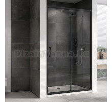 Душевая дверь в нишу Abber Schwarzer Diamant AG30100B 100 см, профиль черный, стекло прозрачное