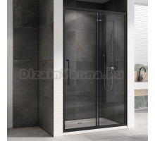 Душевая дверь в нишу Abber Schwarzer Diamant AG30100BH 100 см, профиль черный, стекло прозрачное