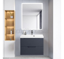 Мебель для ванной BelBagno Vittoria 80 подвесная, grigio opaco, белая глянцевая раковина