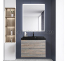 Мебель для ванной BelBagno Vittoria 80 подвесная, pino, черная матовая раковина